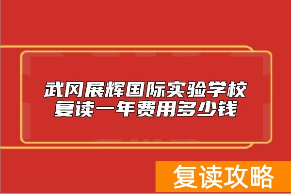 武冈展辉国际实验学校复读一年费用多少钱